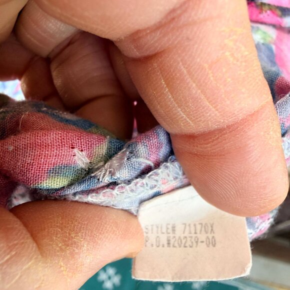 Élan by Barco Floral Scrub Top Watercolor Print 2XL - Picture 5 of 6